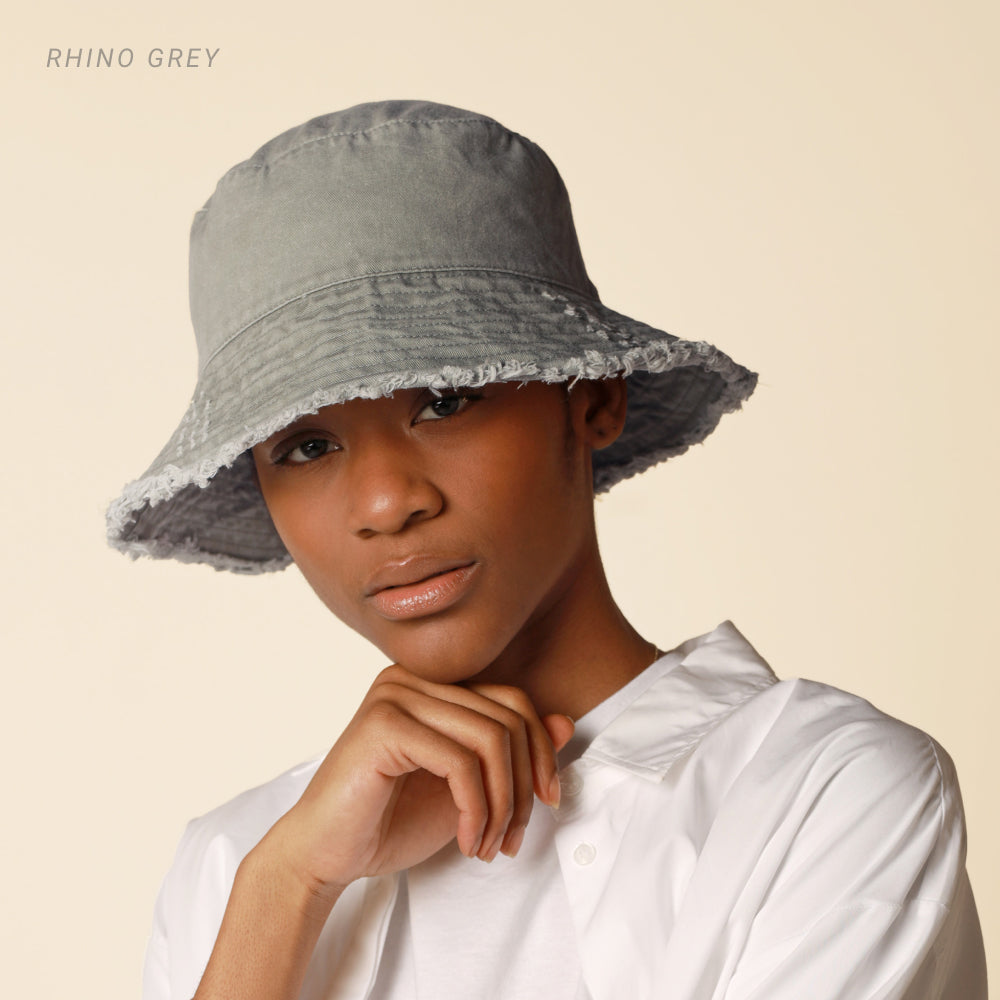 Fraya Wide Brim Bucket Hat