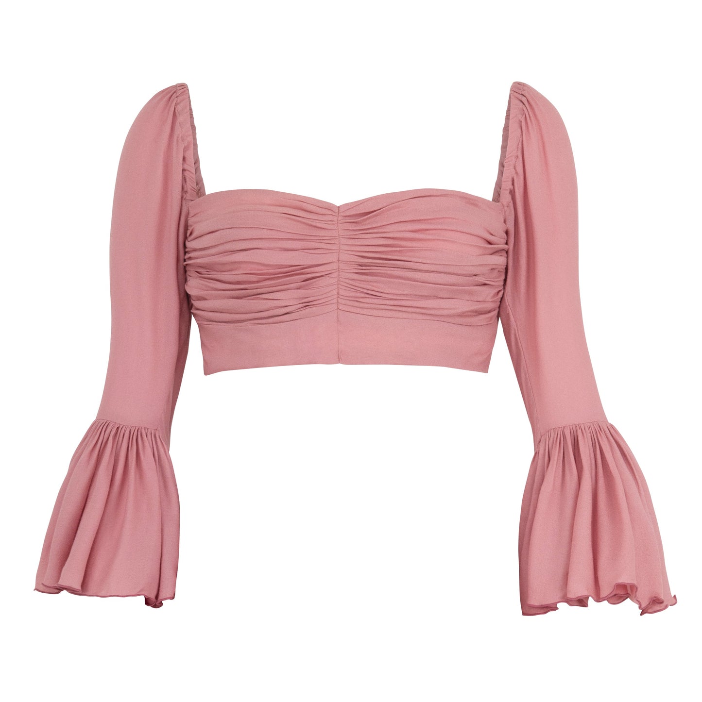 Arum Flared Bamboo Top in Blush