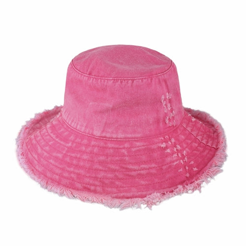 Fraya Wide Brim Bucket Hat