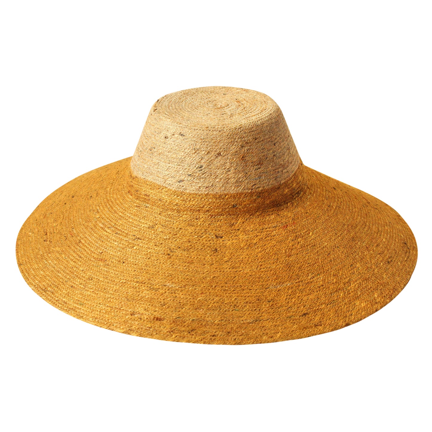 Riri Duo - Jute Handwoven Straw Hat In Nude & Golden Yellow