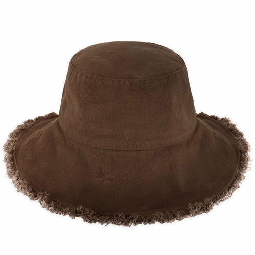 Fraya Wide Brim Bucket Hat