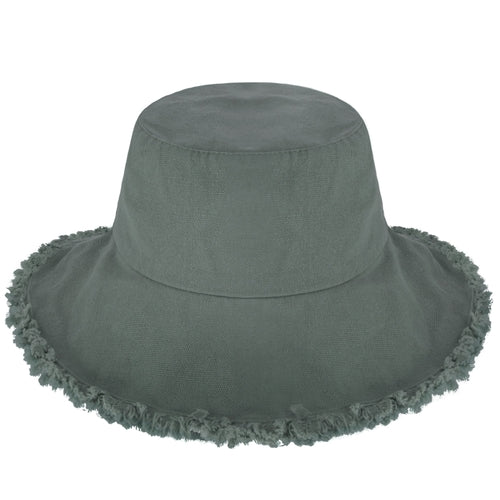 Fraya Wide Brim Bucket Hat